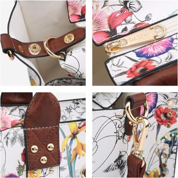 Purses Handbags for Women Tote Wallet Set Top Handle Satchel Shoulder Hobo Bag 3 - Picture 4 of 6